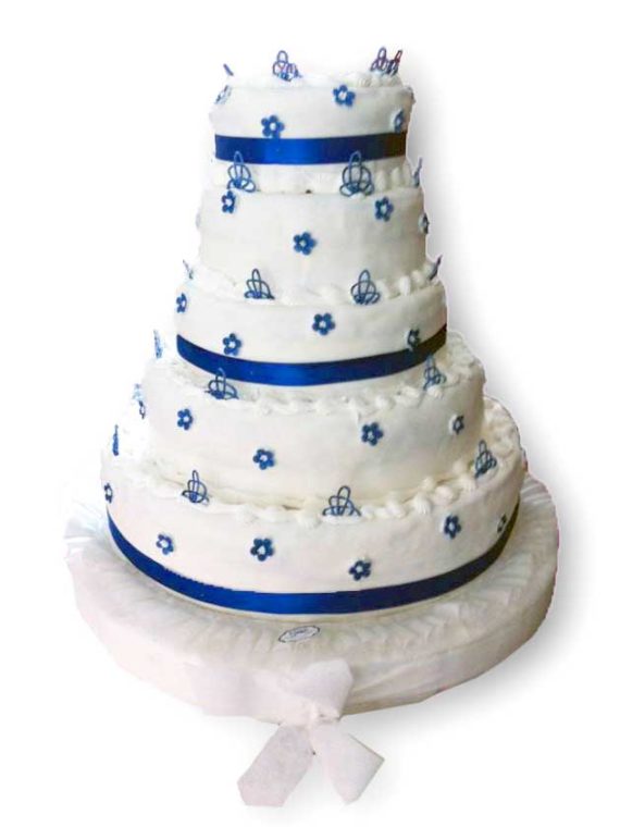 Torta Nuziale - Decori blu