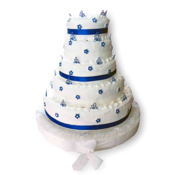 Torta Nuziale - Decori blu